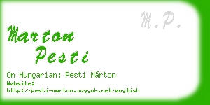 marton pesti business card